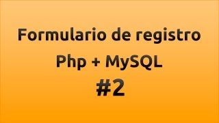 Formulario de registro con php y MySQL  Parte 23  TutorialesNET [upl. by Seitz]