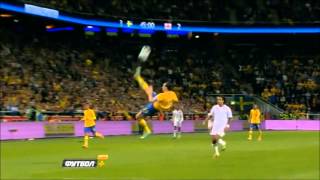 Zlatan Ibrahimovic Bicycle Kick vs England [upl. by Linnet494]