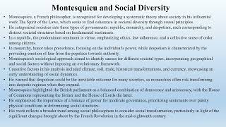 Montesquieu and Social Diversity [upl. by Eckel219]