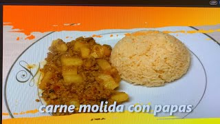 carne molida con papas facil ecuador receta muy facil y rico [upl. by Oilicec]