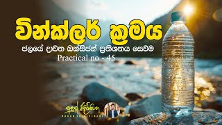 වින්ක්ලර් ක්‍රමයෙන් ජලයේ දිය වූ ඔක්සිජන් ප්‍රතිශතය සෙවීම  Winkler Method  Nadun Edirisinghe [upl. by Lebasy]