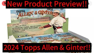 NEW PRODUCT PREVIEW 2024 TOPPS ALLEN amp GINTER BASEBALL A DEEP DIVE INTO THE INSERTS AND AUTO’s [upl. by Brett924]