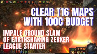 POE 324 Ground Slam of Earthshaking Berserker League Starter  Extremely Low Budget [upl. by Rundgren]