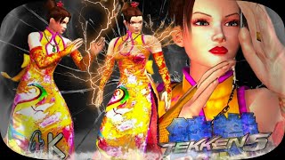 Anna  Yellow Outfit Japanese Hair  Ultra Hard Tekken 5 Remastered UHD 4K 60 FPS [upl. by Einahpad]