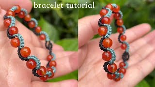 how to make bracelet without elastic thread｜bracelet making with beads｜friendship bracelet tutorial [upl. by Lief797]