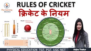 Cricket Rules in Hindi  Measurement of Cricket Pitch  cricket fielding positions [upl. by Nosredna]