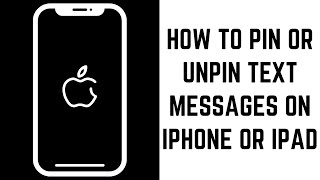 How to Pin and Unpin Text Messages on iPhone or iPad [upl. by Anelyak]