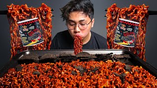 MUKBANG SAMYANG JAJANGMYEON X CHIPS GHOST PEPPER PEDESS GILAA🥵 [upl. by Dorthea]