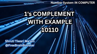 1s complement of binary numbers Number System in computer science By freebrainbooster [upl. by Mendelson]