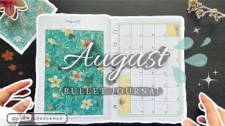 🌺💦august bullet journal setup  plan with me 🖊️  simple summer themed bujo ✨ [upl. by Augy]