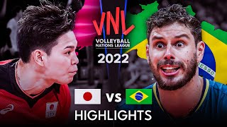 HISTORICAL MATCH  JAPAN vs BRAZIL  Mens VNL 2022 [upl. by Lightfoot]