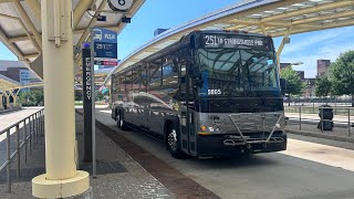 RTA 2019 MCI D4500CT Ride Through Downtown 251  Strongsville PNR [upl. by Esenaj]