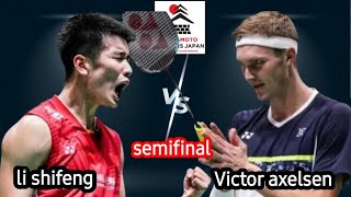 li shi feng chn VS victor axelsen den  ms  semifinal kumamoto masters japan 2024 [upl. by Jamison]