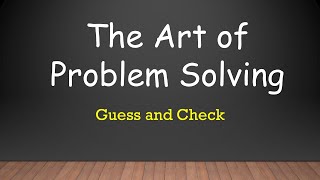 Mathematics in the Modern World Problem Solving Strategy Guess and Check [upl. by Anahsal]