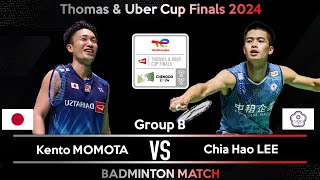 🔴LIVE SCORE  Kento MOMOTA JPN vs Chia Hao Lee TPE  Badminton Thomas Cup Finals 2024 [upl. by Krenek]