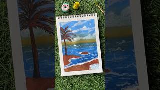 Seascape 🏝️Water Colour Painting shortsyoutube shorts [upl. by Egiaf354]