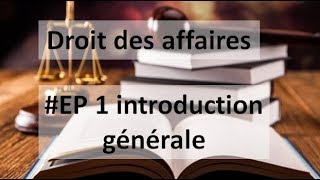 EP 1 droit des affaires introduction générale [upl. by Eatnohs]