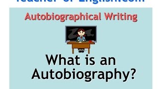 Autobiography teaching resources  PowerPoint lessons [upl. by Bev]