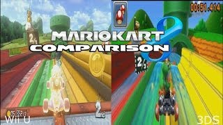 Mario Kart 8  Piranha Plant Pipeway Comparison  Wii U vs 3DS  HD [upl. by Luby]