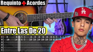 Entre Las De 20  Natanael Cano x BZRP  Requinto  Acordes  TABS  Tutorial Guitarra [upl. by Artim629]