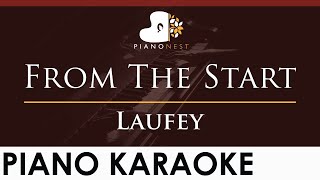 Laufey  From The Start  HIGHER Key Piano Karaoke Instrumental [upl. by Acey83]