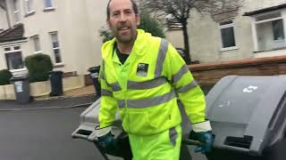 Recycling bin men emptying bins in Bournemouth part 2 [upl. by Ecnerrot]