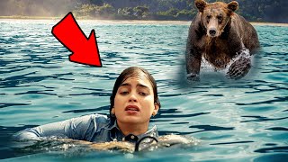 A woman was drowning and cried for help A bear appeared and did something unexpected  Animals [upl. by Geminian]