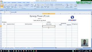 Microsoft Excel How to make a work log sheet [upl. by Nothgiel]