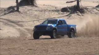 5 Silver Lake Sand Dunes Blue Ford Raptor SVT [upl. by Roxi432]