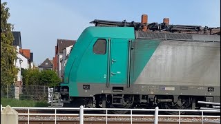 E 186 212 mit Containerzug und S3 nach Germersheim bei Schifferstadt Süd am 2632024 [upl. by Zeph]