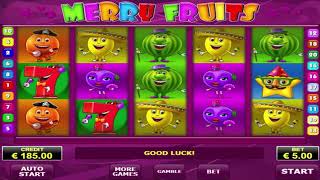 €5 Max Bet Game On Merry Fruits Slot Machine  Good Win [upl. by Euqnomod]