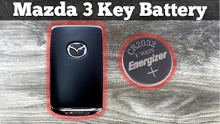 2019  2023 Mazda 3 Remote Key Fob Battery Change  How To Remove amp Replace Mazda 3 Key Batteries [upl. by Electra]