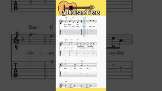 A Thousand Years  guitar tab [upl. by Wichman]