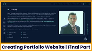 Creating a Responsive Portfolio Website using React js  Final Part [upl. by Aynodal977]