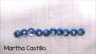 BORDANDO CHAQUIRAS Y LENTEJUELAS  1 EMBROIDERING BEADS AND SEQUINS [upl. by Hakkeber]