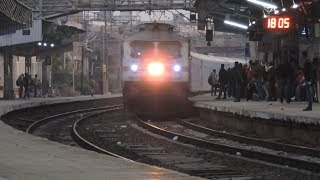 RARE OFFLINK  Gatimaan Express With LGD WAP 7 At Raja Ki Mandi  Indian Railways [upl. by Adimra]