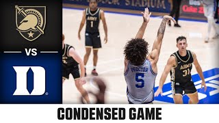 Army vs Duke Condensed Game  202425 ACC Men’s Basketball [upl. by Steven]