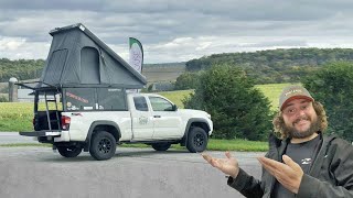 Ive NEVER seen this Pop Up Wedge Truck Camper for a Toyota Tacoma before [upl. by Shulem877]