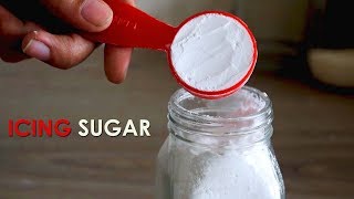 Icing sugarPowder sugar  How to make icing sugar at home [upl. by Akierdna701]