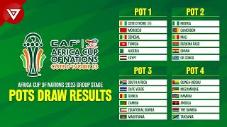 Pots Draw Results Africa Cup of Nations 2023 Group Stage [upl. by Neellok418]