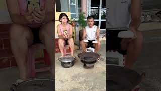 Found a new way to steam dumplings 😂🤣Daily life of a couple couple shorts [upl. by Asile]