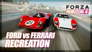 Forza Horizon 4  Ford vs Ferrari Recreation Le Mans 66 [upl. by Olgnaed]