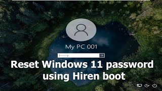 To reset windows 11 password using Hiren bootable USB [upl. by Gretal]