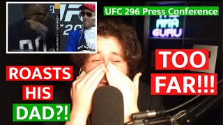 The MMA Guru REACTS To Colby Covington MOCKING Leon Edwards DAD At UFC 296 Press Conference [upl. by Yelyah810]