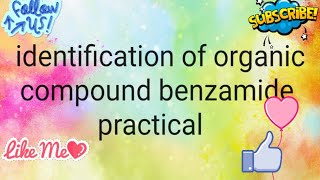 Identification of benzamide organic chemistry practical for BSC student [upl. by Glorianna]