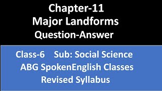 Major LandformsClass6SSTChapter11 Major Landforms QuestionAnswerಕನ್ನಡದಲ್ಲಿ ವಿವರಣೆABG555 [upl. by Macnamara]