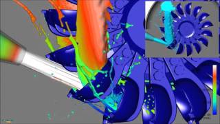 Pelton turbine CFD simulation  with FLOW3D [upl. by Veats]