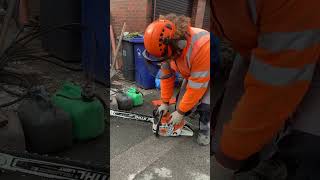 Stihl MS500 I start up youtube [upl. by Elenore73]