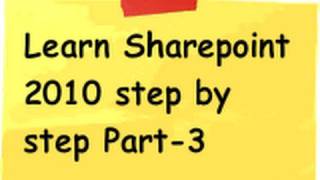 Sharepoint 2010 Tutorial 2 Part 2  Create a simple web portal using sharepoint 2010 end to end [upl. by Hareenum564]