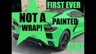 Worlds First Ever Fully PAINTED C8 Corvette C8 Custom Exhaust Clips Also [upl. by Ydnew]